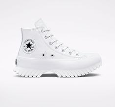 Converse Chuck Taylor All Star Lugged 2.0 Leather White/Egret/Black Unisex NEW Men's Size 6.5 Women;s Size 8.5 Men's Size 7 Women;s Size 9 Men's Size 7.5 Women;s Size 9.5 Men's Size 8 Women;s Size 10 Men's Size 8.5 Women;s Size 10.5 Men's Size 9 Women;s Size 11 Men's Size 9.5 Women;s Size 11.5 Men's Size 10.5 Women;s Size 12.5 Made with full-grain leather and a breathable mesh lining, these lugged platforms come ready to take on the season. Now with a tall rubber sidewall and bold, chevron-inspi Converse Chuck Taylor Lugged, Chuck Taylor Lugged, Converse Chuck Taylor All Star Lugged, All Black Converse, Chuck Taylor All Star Lugged, All Star Lugged, White Casual Sneakers, Womens High Top Shoes, White Egret