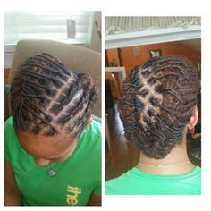 Locs/updo's/styles Black Loc Hairstyles, Short Dreads Styles, Loc Hairstyles Short, Short Dreads Styles For Women, Locs Updo, Loc Hairstyles