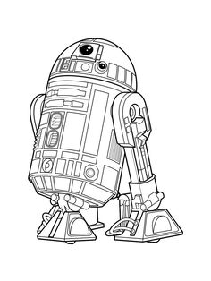 star wars coloring pages for kids with r2d2 and bb - d2