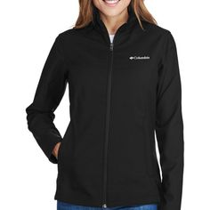 Nwot Columbia Womens Black Kruser Ridge Soft Shell This Active Zip-Up Features A Water-And-Wind-Resistant Shell, Perfect For Charging Up Mountain Trails Or Running Errands. You’ll Be Ready For Whatever The Day Brings With Zip-Up Hand Pockets And Adjustable Hem And Cuffs. Comfort Stretch Water/Wind Resistant Zippered Hand Pockets Binding At Cuffs About 24" Long 19 And A Half From Pit To Sleeve Drawcord Adjustable Hem Center Back Length: 26" No Rips, Stains, Tears, Loose Thread Or Defects Size- Xs Fleece Jacket Womens, Columbia Jacket, Womens Fleece, Soft Shell Jacket, Columbia Sportswear, Outdoor Woman, Lightweight Jacket, Black Jacket, Outerwear Women