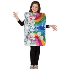 Mellow out in this sweet Kraft Jet-Puffed Marshmallows Halloween Costume. This costume includes a tunic. Printed on the front in likeness of the actual product. Officially licensed to Rasta Imposta.  2021 KRAFT Foods  2021 H.J. Heinz Company Brands LLC. All Rights Reserved Size: Child (7 - 10).  Color: Multicolor. Marshmallow Halloween Costume, Marshmallow Costume, Essential For School, Marshmallow Halloween, Marshmallow Bag, Jet Puffed Marshmallows, School Halloween Party, Food Costumes, School Halloween