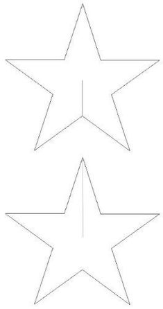 three stars cut out into the shape of a star, with one side facing upward