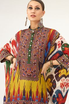 Buy Multi Color Silk Print Abstract Round Collar Chanel Tunic For Women by Rajdeep Ranawat Online at Aza Fashions. Eid Multicolor Silk Kurta, Multicolor Straight Kurta Sets With Printed Border, Multicolor Long Sleeve Kaftan For Transitional Season, Silk Kurta With Digital Print And Long Sleeves, Silk Long Sleeve Kurta With Digital Print, Multicolor Printed Silk Kurta, Multicolor Straight Kurta With Printed Border, Silk Straight Kurta With Digital Print, Designer Multicolor Silk Sets