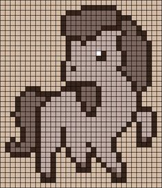 a cross stitch pattern with a dog on it