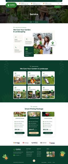 Gadden - Garden & Landscaping Figma Template Plant Web Design, Landscaping Website Design, Plant Website Design, Agriculture Website Design, Farming Website, African Trees, Hero Section, Event Programs, Uiux Design