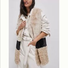 Nwt! Never Worn, Beautiful Vest, In Perfect Condition. Cream Colored Pants, Long Vest Jacket, Long Knit Vest, Anthropologie Holiday, Holiday Wishlist, Casual Glam, Sherpa Vest, Boho Layering, Cashmere Wrap