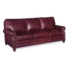 Burgundy Leather Sofa 3 Seater Leather Couch American Made Sofas & Loveseats LOOMLAN By Uptown Sebastian Dark Red Leather Couch, Red Leather Couch, Burgundy Leather Sofa, Red Leather Couches, Dream Couch, Red Leather Sofa, Sofa Back Cushions, Sofa 3 Seater, Red Couch