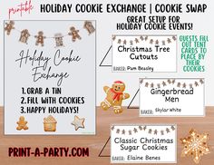 christmas cookie exchange with gingerbread cookies