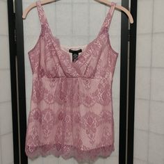 Nwt. New York & Company Lavender Lacy Camisole Top Sz Xs Please See Pic For Materials. Bn28 Bust 30" Length 23.5" Lacy Camisole, Lacy Tops, Cute Icons, Fashion Ideas, Pink Purple, Pink Ladies, Camisole Top, Outfit Ideas, Lavender