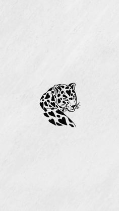 a black and white drawing of a leopard on the side of a snow covered hill