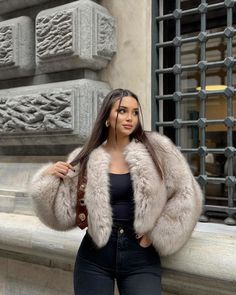 #fashion #lookbook #alllook Faux Coat, Clueless Outfits, Fur Coats, Casual Winter Outfits, Fashion Lookbook, Gorgeous Dresses