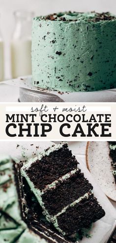 this mint chocolate chip cake is so good it's made with only three ingredients