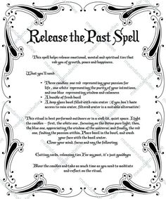 Release The Past, Happiness Spell, Witchcraft Spells For Beginners, Annabel Lee, Spells For Beginners, Wiccan Magic, Grimoire Book