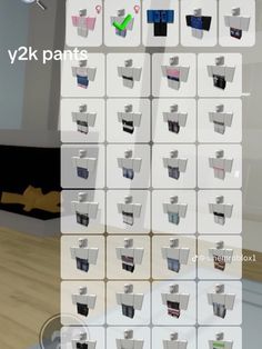 the screenshot shows different types of furniture in various colors and sizes, including white