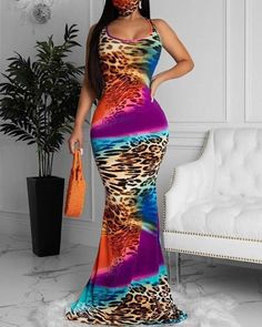 Purple Multi Tie-Dye Leopard Print Sundress Style PMTDL1 Made in USA Tie Dye Tank Tops, Bodycon Tank Dress, Hem Pants, Bodycon Maxi Dresses, Tie And Dye, Hottest Fashion Trends, Dresses By Length, Dress Silhouette, Trend Fashion