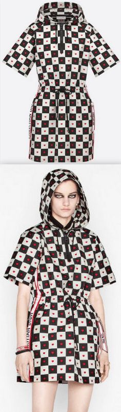 'D-Chess' Heart Technical Jacquard Dress Jacquard Dress, Dress Material, Dress Materials, Chess, Dress Collection, High Neck Dress, Dior, Long Sleeve Dress, Dresses