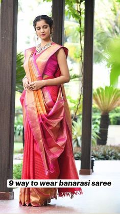 Kanjeevaram Draping Styles, Bride Saree Draping Styles, Bridal Saree Draping Styles, Pattu Saree Draping Styles, Two Saree Draping Styles, Different Style Of Saree Draping, Saree Draping With Dupatta, Dupatta With Saree, Saree With Dupatta Draping