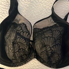 Nwt Elomi Bra S 38j. Wow This One Is Sexy.It Is Cream And Black With Stitched In Is A Unique Pattern.This Is See Through.Like The Style Between The Breast Line.It Is That Cream Nylon.The Straps Are Adjustable And The Band Is Nylon With A Nice Stretch To It.This Is An Underwire Non Padded Bra Full Coverage Bra For Night Out, Elegant Black Nylon Bra, Elegant Bra For Night Out With Lined Body, Elegant Night Out Bra With Lined Body, Elegant Full Coverage Bra For Night Out, Elomi Bras, Padded Bra, Black Cream, Bra