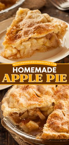 Learn how to make Delicious Homemade Apple Pie! It starts with apple slices tossed with cinnamon and sugar and baked. Add this classic apple pie recipe to your Fall dessert recipes or Thanksgiving dessert recipe ideas! Decadent Pies, Best Homemade Apple Pie, Dessert Favorites, Old Fashioned Apple Pie, Apple Pie Recipe Homemade, Homemade Apple Pie, Best Apple Pie, Apple Pie Recipe, Apple Pie Filling