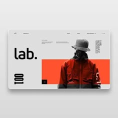 an image of a man wearing a hat and jacket with the words lab on it