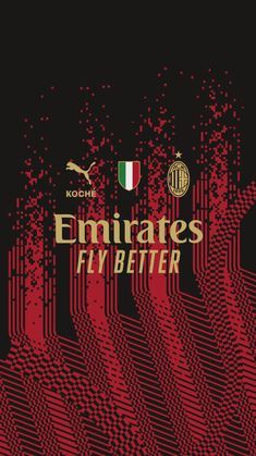 the poster for emirates's flybetter, which features an image of a red and