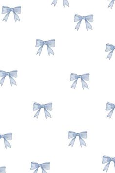 blue bows on white background with watercolor effect in the style of bow tie pattern