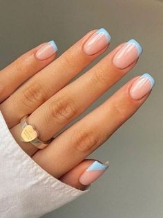 Unghie Sfumate, French Tip Nail Designs, French Manicure Nails, Smink Inspiration, French Tip Acrylic Nails, Casual Nails, Simple Acrylic Nails