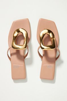 * Satin, leather, denim upper, insole* Rubber sole* Slip-on styling* Imported Jennifer Lopez Sandals, Pretty Flip Flops, Feminine Sandals, Upcoming Fashion Trends, Elegant Sandals, Walk This Way, Natural Gold, Beauty Sets, Thong Sandals