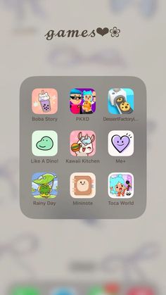 Mobile Games Aesthetic, Juegos Cute App, Juegos Cute, Aesthetic Mobile Games, Cute Comfy Aesthetic, Apps Ideas, Games For Iphone