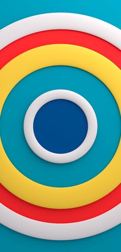 an image of a blue, yellow and red object with circles on the bottom side