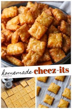 homemade cheez - it's recipe is shown in this collage