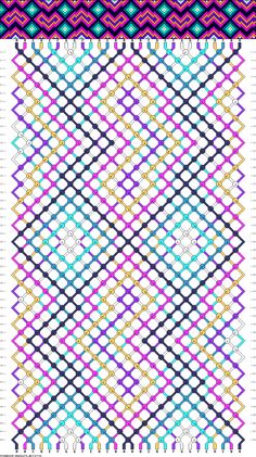 an image of a colorful pattern that looks like it has been made with yarn and thread