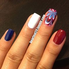 Also for Memorial Day, Veteran's Day, days named after presidents, and whenever you want to show your patriotism on your fingers. Nailed It. Patriotic Nails Design, Nails Toes, Patriotic Nails, Fourth Of July Nails, Nails Ombre, Holiday Nail Designs, 4th Of July Nails, July Nails, Nails Red