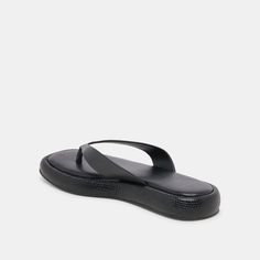 We love the simplicity of ADIN. This easy-to-wear sandal features a flip-flop strap and slightly platformed sole. Choose from classic colorways or make a statement in metallic. Leather Upper Rubber Outsole Synthetic Lining + Sock 0.2" Platform Height Imported Black Slip On Sandals, Rubber Flip Flops, Platform Flip Flops, Black Flip Flops, Black Slip Ons, Sandals Black, Thong Sandals, Metallic Leather, Flip Flop Sandals