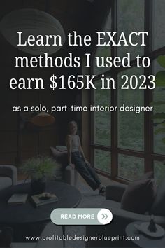 a woman sitting on a couch with the text learn the exact method i used to earn $