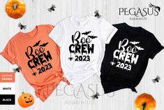 The Boo Crew 2023 Halloween T-Shirt, Group Halloween Shirt, Halloween T-Shirt, Halloween Party Shirt, Funny Halloween T-Shirt  HOW TO ORDER  → Please pick your t-shirt type and size. → Please pick your t-shirt color → Select the quantity → Click add to cart → We are choosing design colors(lettering color) depend on your shirt color. Black or White. If you have specific request for design color you can add a note to seller.  SIZE  → We have size chart on under t-shirt color charts.  ABOUT PPRODUC Family Halloween Shirts, Shirts Trendy, Halloween Family, Family Shirts Matching, Squad Shirt, Trendy Halloween