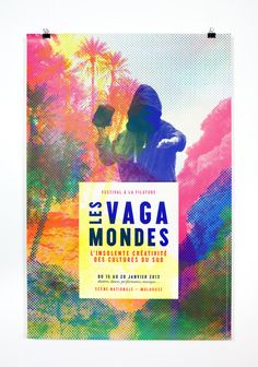 a poster with the words la vaga mondes on it in front of a white background