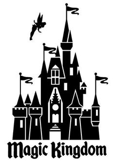 an ebay sticker with the words magic kingdom on it and a castle in the background