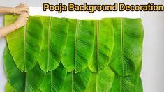 Valaikappu Decoration Ideas At Home, Banana Leaf Ganpati Decoration, Banana Leaves Backdrop, Simple Background Decoration For Pooja, Banana Leaf Decoration Ideas, Backdrop Ideas For Pooja, Banana Leaf Decoration For Pooja, Varamahalakshmi Background Decoration, Ganapathi Decoration At Home