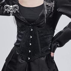 The corset is designed so that it just fits the waist and accents the female lines and silhouette. ?It has interesting designs, comes in black color, with floral details and lovely lace. ?The opening is on the front, with visible and accented locks. 
 
Material:Faux Leather,Cotton 
Weight:0.17KG 
Size:XS-4XL 
Sku:AS092 
? Gothic Floral, Womens Leather Belt, Gothic Corset, Corset Belt, Underbust Corset, Fashion Materials, Lace Corset, Black Corset, Gothic Outfits