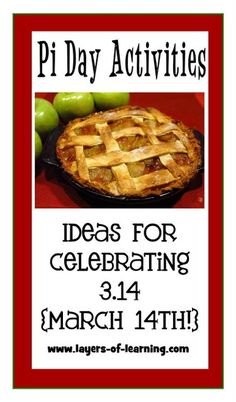 a poster with an apple pie and green apples