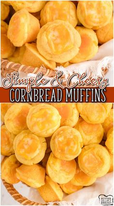 simple and cheesy cornbread muffins are the perfect treat for thanksgiving