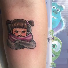 Monsters Inc Tattoo, Boo Tattoo, Buu Monster Inc, Monster Co, Mama Tattoo, Monsters Inc Boo, Monster Tattoo, Food Tattoos, Tattoo Convention