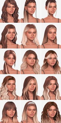 many different types of hair for females