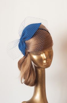 Please note that all items in my shop are made to order Unique Modern Royal Blue Felt Fascinator. Decorated with French Veil For parties and weddings. Mounted with clip or slim heaband If you need any info please contact me :) --------------------------- SHIPPING INFORMATION I will ship your purchased item within 6-9 business days after receiving payment to your address. Please note that shipping from Poland takes about 9 business days around Europe and about 20 business days overseas. EXPRESS S Felt Fascinator, Bow Fascinator, Navy Blue Fascinator, Blue Headpiece, Navy Blue Party, Blue Fascinator, Bridal Business, Bridal Fascinator, Wedding Fascinators