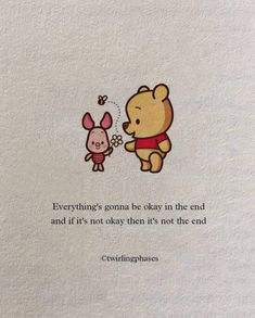 winnie the pooh and piglet quote on white paper