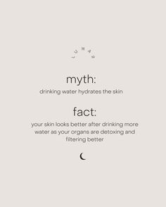 Skin Clinic Instagram Feed, Skin Hydration Tips, Drinking Water Facts, Water Clear Skin, Esthetician Room Supplies, Facial Esthetician, Skin Script, Skincare Facts