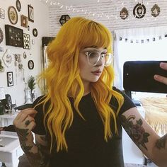 Hair Color Blue, Yellow Hair, Dye My Hair, Good Hair Day, Hair Inspo Color, Dream Hair, Nail Color, Hair Day