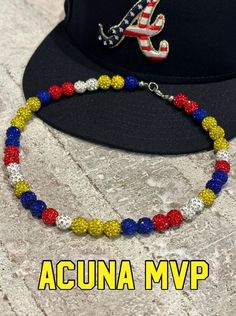 Baseball Necklace For Boys, Ronald Acuna Jr, Ice Necklace, Baseball Necklace, Beadable Pens, Bryce Harper, Rhinestone Material, Les Sports, Beadable Products