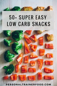 Personal Trainer Food Blog: 50+ Super Easy Low Carb Snacks @PTrainerFood Easy Low Carb Snacks, Veggie Snacks, Low Carb Meal Plan, Carb Snacks, Low Carb Diet Plan, Paleo Snacks, Bariatric Recipes, Healthy Low Carb Recipes